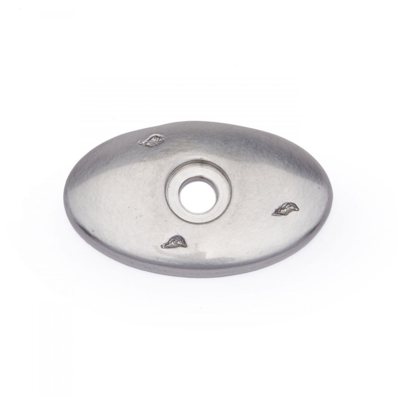 Plaque ovale patinée patinée, série BP, Nickel satiné