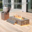 Foyer de table 42 po au propane de 50 000 BTU avec motifs de Noël évidés et lumière dorée-1524252297