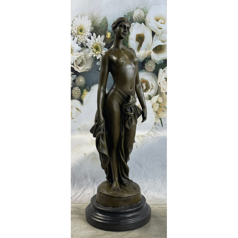Sculpture statue bronze nu de la base 17 po x 6 po