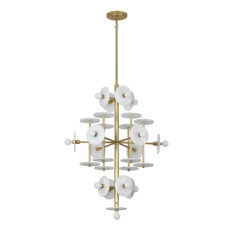 Amani 15-Light Chandelier in Black Cashmere, Black Cashmere