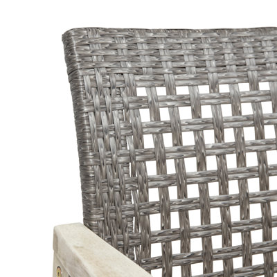 HAMPTON WOOD AND WICKER DINING CHAIR( SET OF 2 )