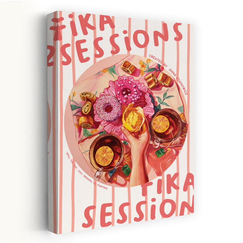 Art mural Cozy Fika Tea Time, H 36 po x l 24 po