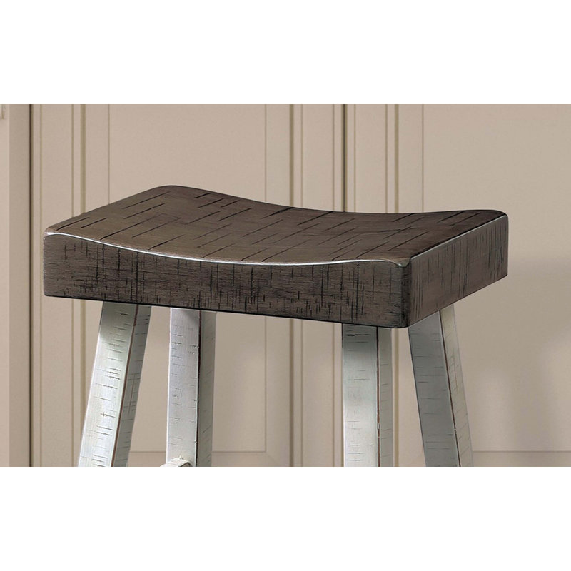 # N / A, Siège gris / cadre blanc, Tabouret de comptoir (siège d'une hauteur de 24 p