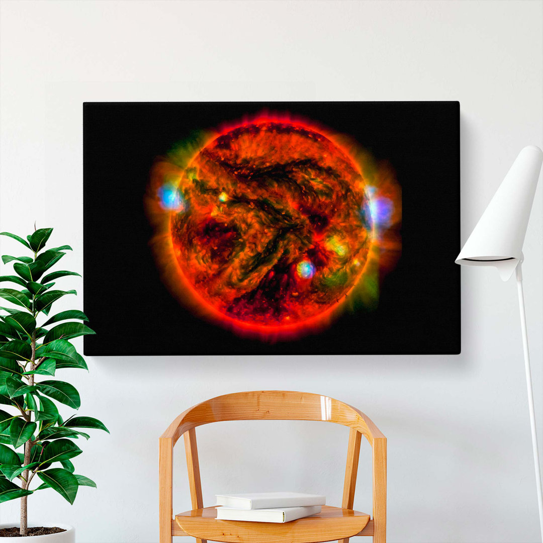 Staring At The Sun In Abstract - Wrapped Canvas