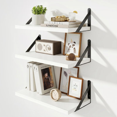 3 Piece Wood Floating Shelf