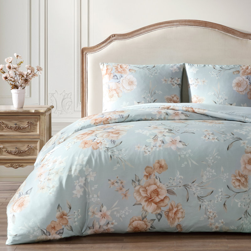 Signature Print Duvet Cover Set, Queen Duvet Cover + 2 Standard Shams