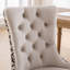 Ensemble de 2 chaises de salle à manger classiques en velours capitonné haut de gamme et rembourrées en velours de style contemporain avec pieds en bois cloutés, ensemble de 2-573625713