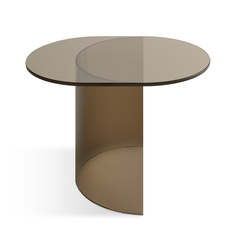 Half Past Glass End Table, 14" H x 21" W x 16" D