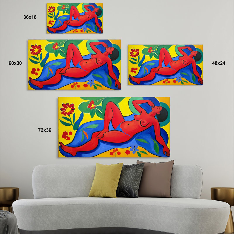 Sunbathing, 24" H x 48" W