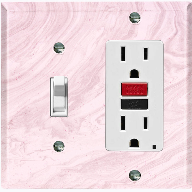 Plaque murale 2 bandes, Rose / blanc