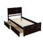 Lit plateforme simple avec rangement Yaqi