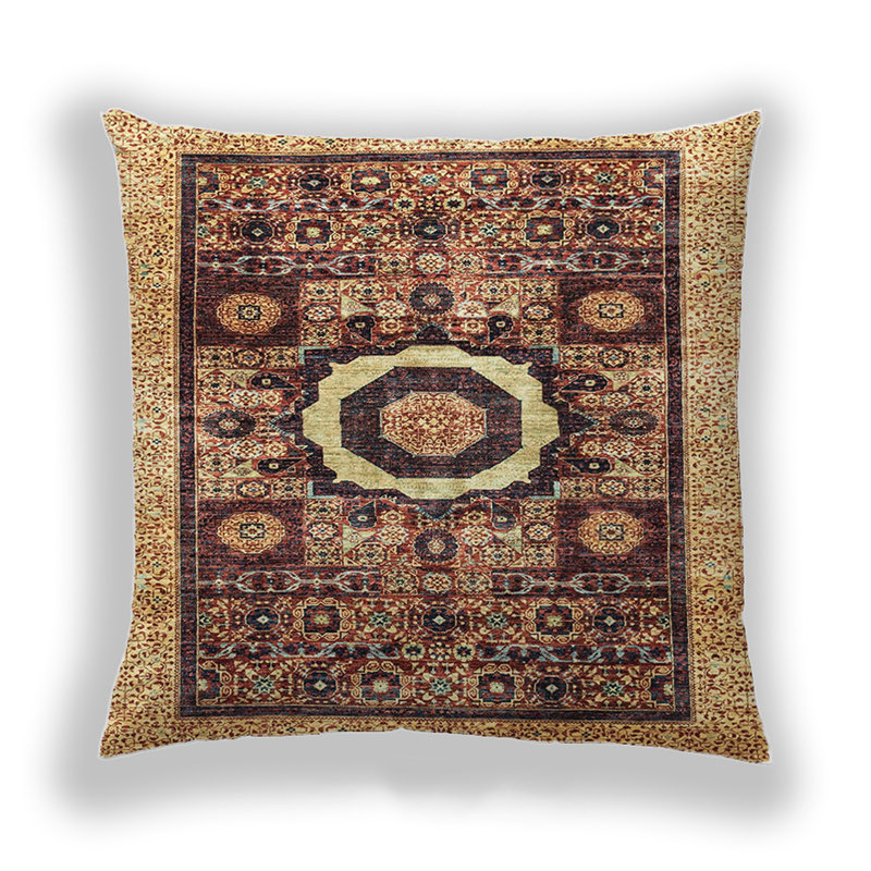 Coussin décoratif abstrait 2348, Microsuède