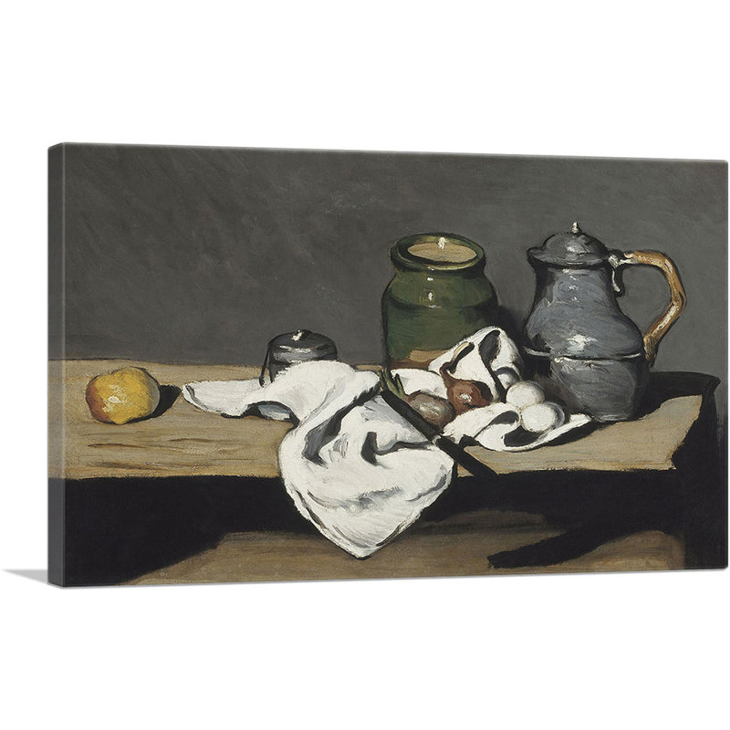 Nature morte avec bouilloire - 1867 - impression, H 26 po x l 40 po x P 1,5 po