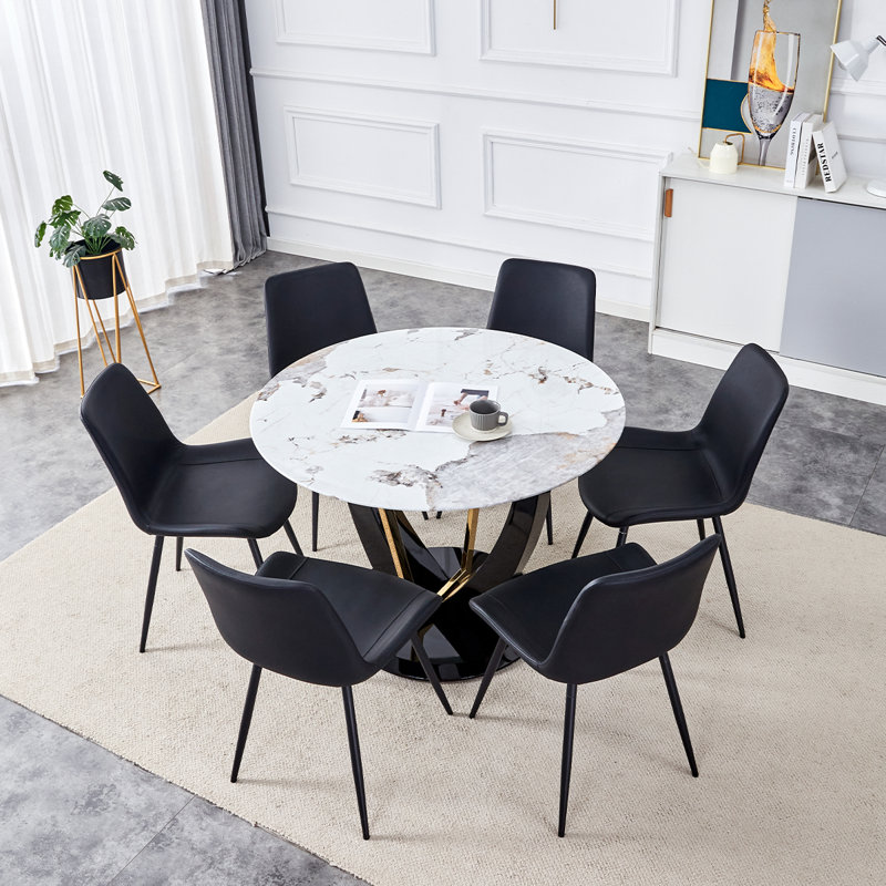Ensemble de table ronde, Noir, noir, noir, noir, 7