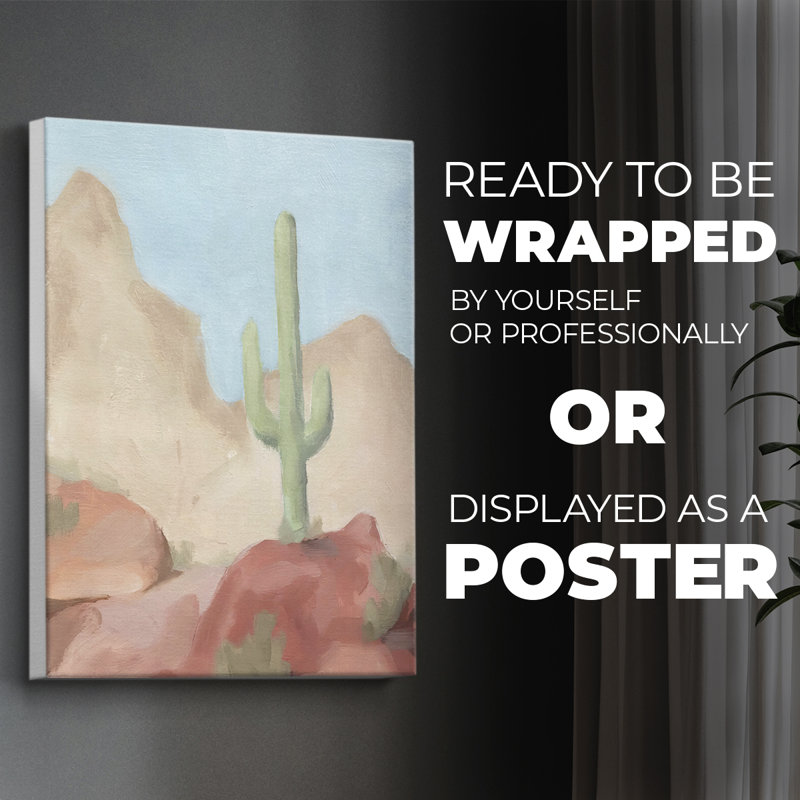 Sunny Saguaro III - Impression sur toile seulement - NON-CADRE, H 12 po x l 8 po