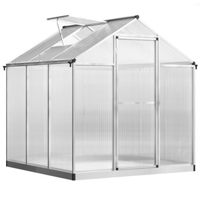 Walk-In Greenhouse, Polycarbonate Greenhouse With Roof Vent