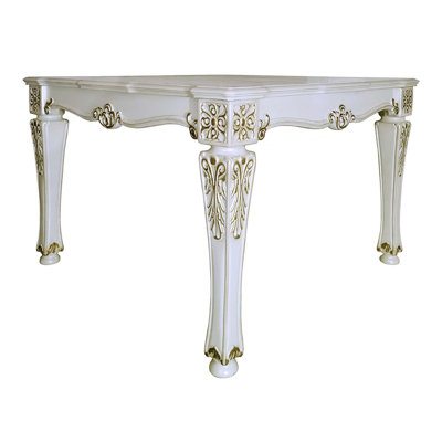 Table carrée de 54 po à hauteur de comptoir Vendome, finition perle antique