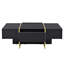 Table basse moderne avec 2 tiroirs, table de centre rectangulaire multi-rangement avec pieds en bois-1291658790