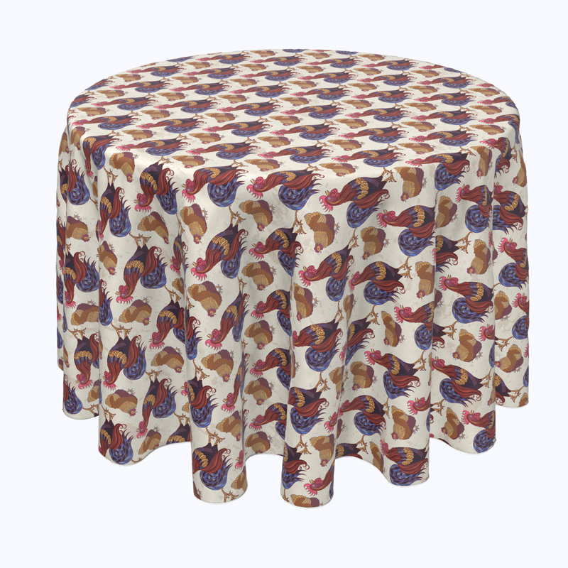 Jaydon Geometric Round Tablecloth, 96" x 96"