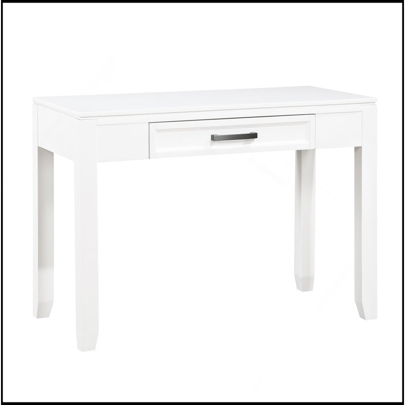Bureau d'écriture blanc avec tiroir