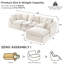 Canapé d'angle modulaire 4 places en forme de L, structure indéchirable, 279 cm de large, en chenille, aucun assemblage requis-904303306-905421747