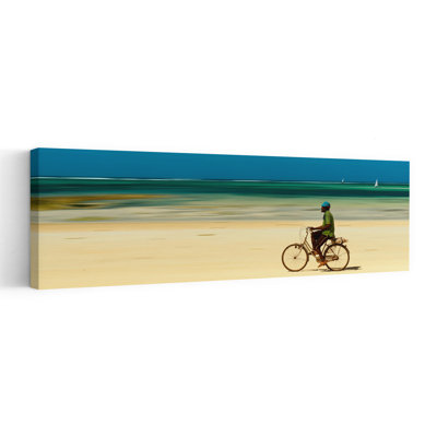 Art mural abstrait bord de mer tropical