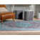 Nile Vintage Flat-Weave Machine Washable Medallion Teal Rug
