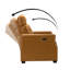 Fauteuil inclinable électrique en cuir véritable de 31,50 po Gumesindo-1780256330