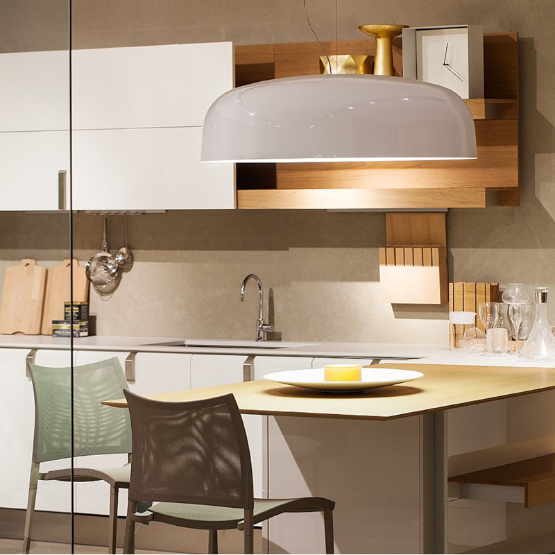 Canopy 1 - Light Pendant, White, 10.62" H x 35.4" W x 35.4" D