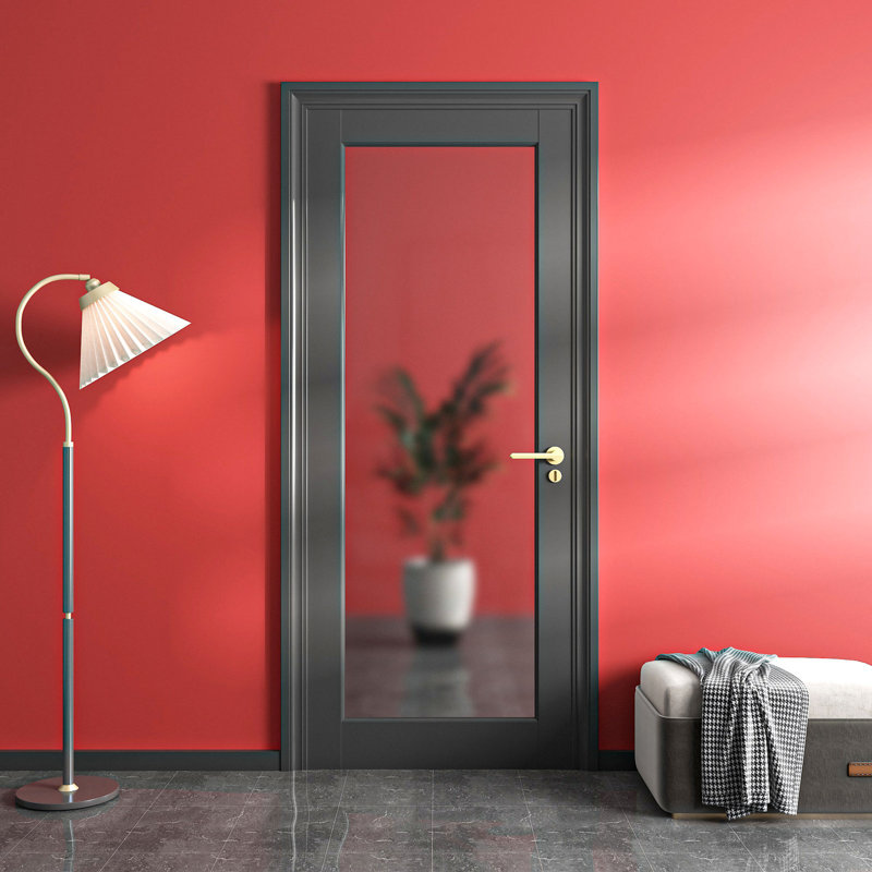 Agitateur à dalle 32 "x 80" en verre givré noir 1 Lite, 32 po x 80 po