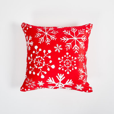 Christmas Snowflake Throw Pillow