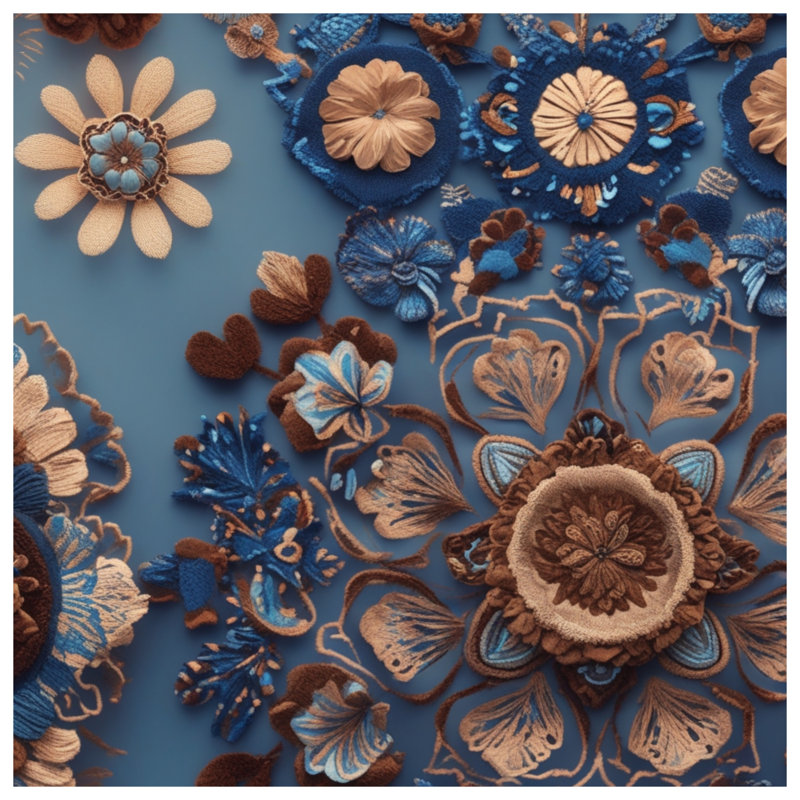 Couvertures de broderie florale complexe, 60in W x 80in H