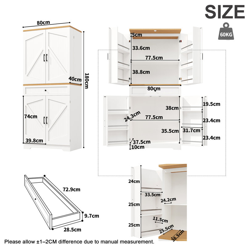 180cm Kitchen Pantry