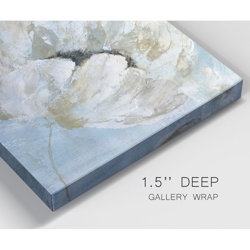 «Blue Blanc I», ensemble de 2 reproductions d'art sur toile tendue, H 40 po x l 80 po x P 1 po, Toile tendue, Pas de tapis