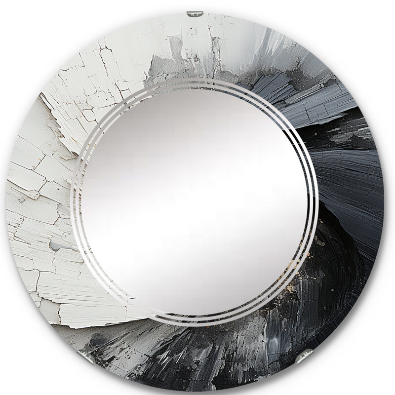 Campesina - Miroir mural moderne rond, 24 po x 24 po
