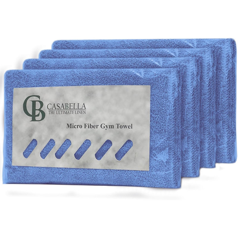 Microfiber Fast Drying Hand Towel, 4, Blue
