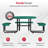 Leisure Craft 46" Round ADA Accessible Outdoor Picnic Table with 3 Bench Seats-13673065