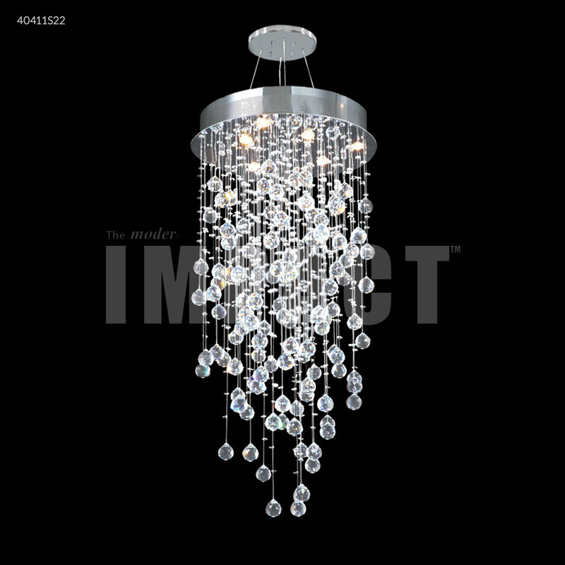 Luminaire suspendu 6 lumières Crystal Rain, Strass Swarovski