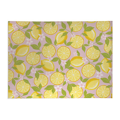 Tapis de cuisine anti-dérapant léger Lemons