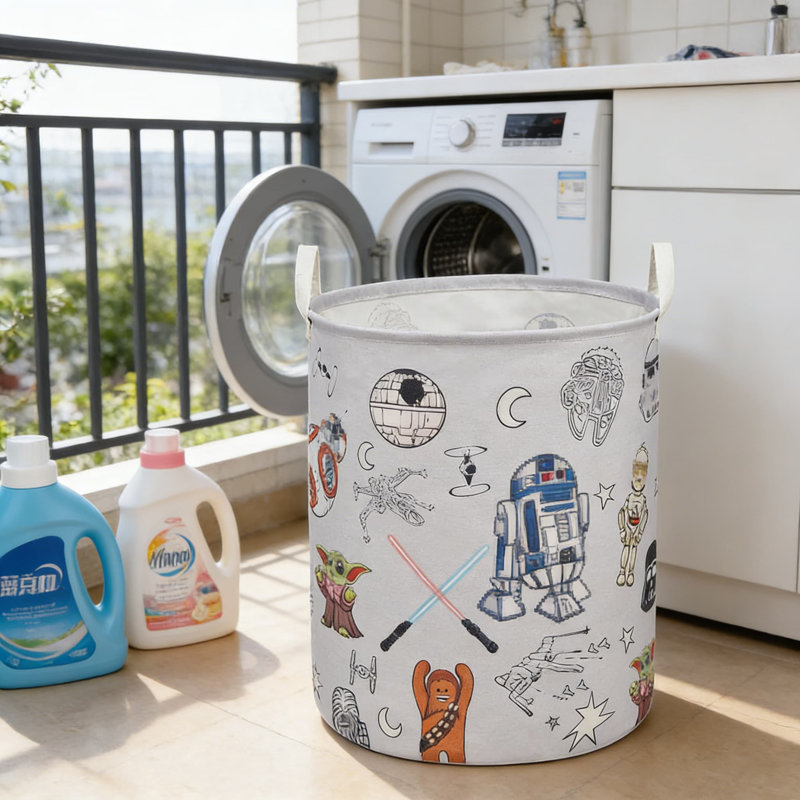 Panier à linge pliable et panier de rangement avec doublure imperméable Star Wars
