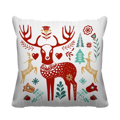 Scandinavian Christmas Indoor/Outdoor Throw Pillow
