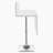 Chrome and White Adjustable Bar Stool