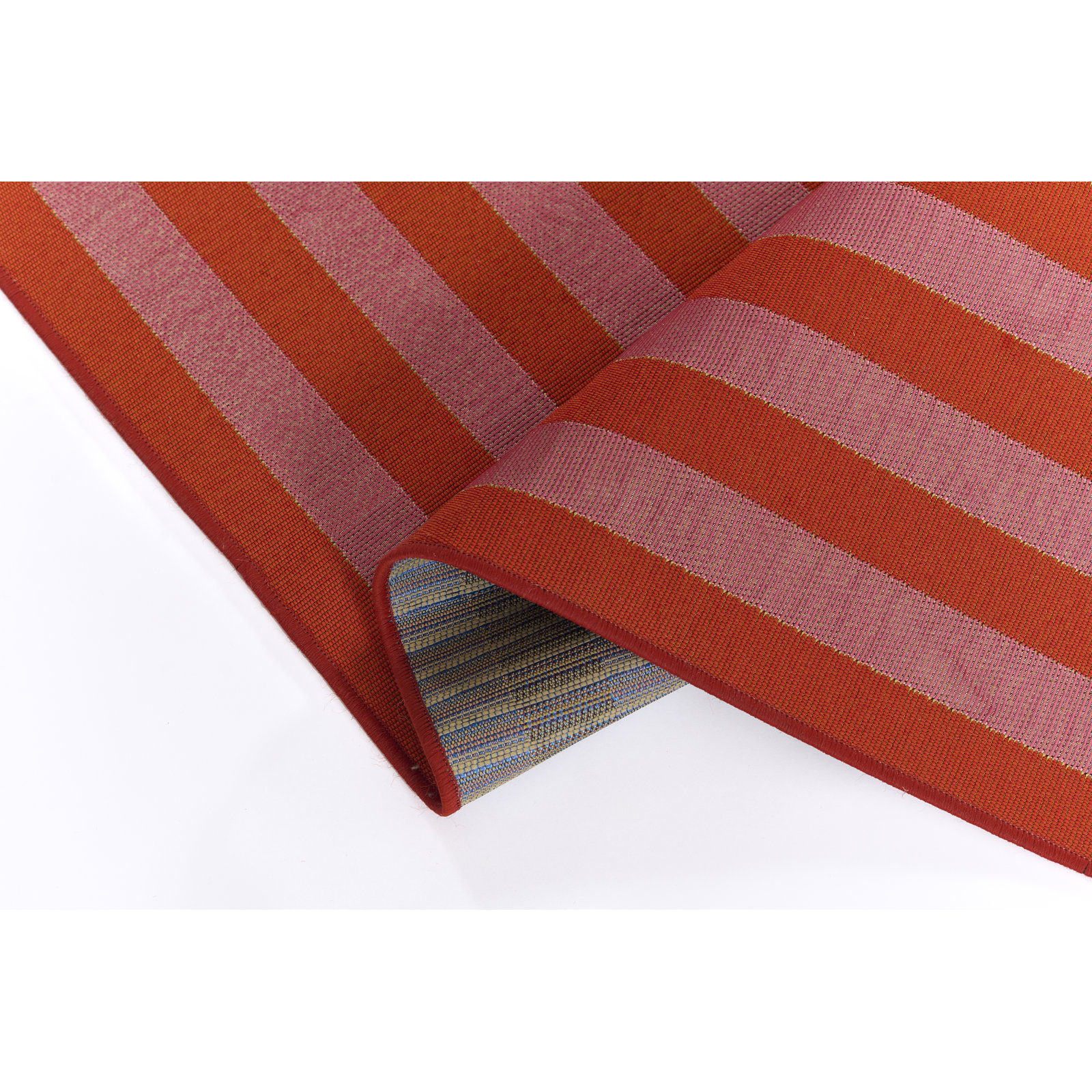 by Momeni Holloway Striped Red Indoor Outdoor Rug, 7'10" X 10'