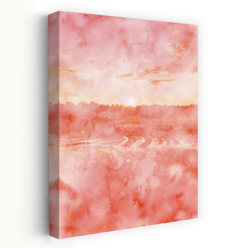 Art contemporain Peaceful Abstract Contemporary Landscape Nature, H 60 po x l 40 po