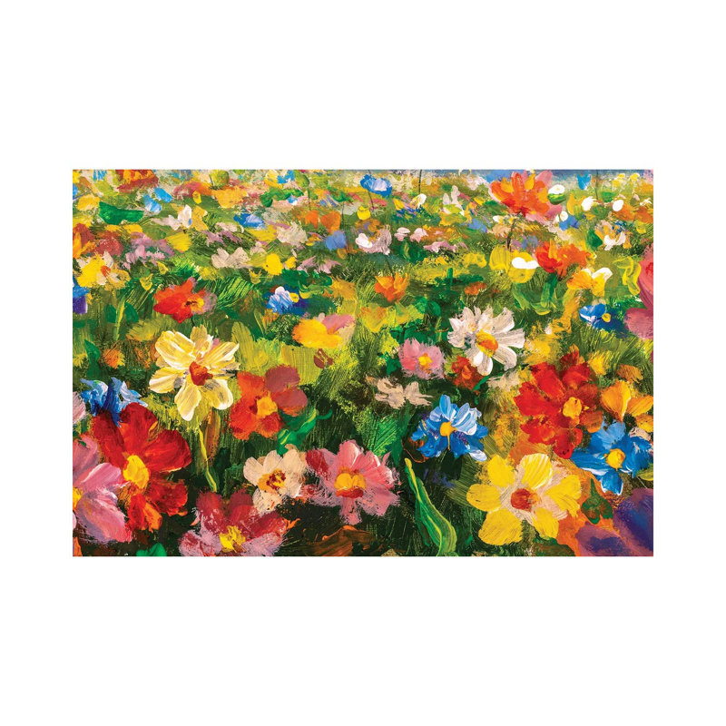 Summer Flowers - Wrapped Canvas Painting, 20.32 cm H x 30.48 cm W