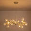 Lustre 19 lumières en verre torsadé moderne-925892602