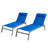 Bozeman Adjustable EDP Coated Wrought Iron Frame Breathable Textilence Chaise Lounge Chair-898301344