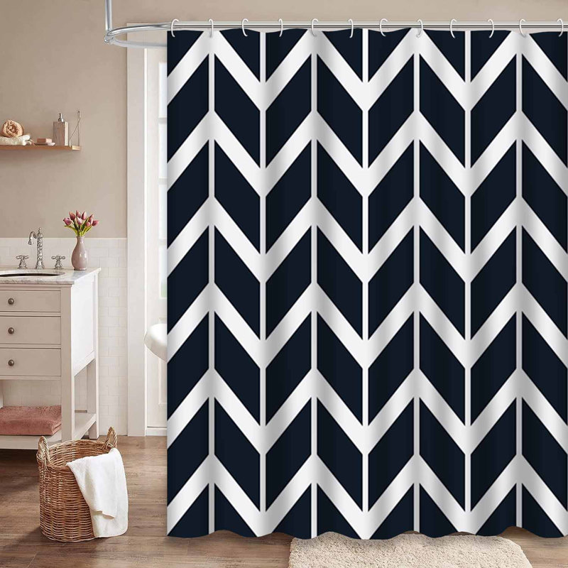 Rideau de douche Chevron Arrow, L 72 po x l 84 po