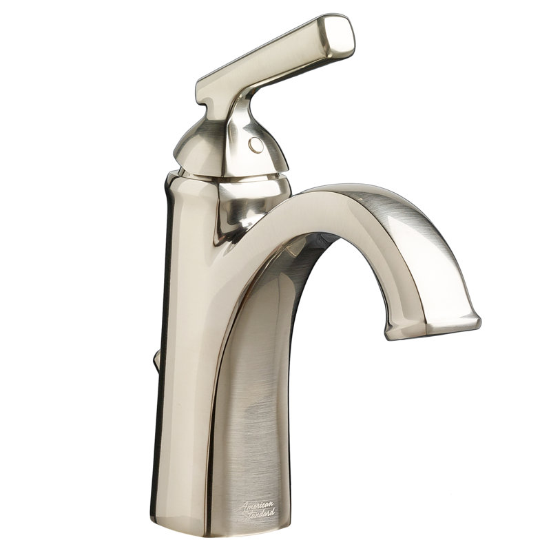 Edgemere Single-Hole Bathroom Faucet with Drain Assembly, Brushed Nickel
