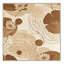 Tapis moelleux moelleux à motif floral classique beige et beige-248383488